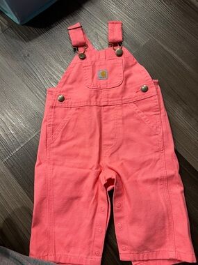 Carhartt Kids Coral Overalls with Front Pocket Size 3 Months